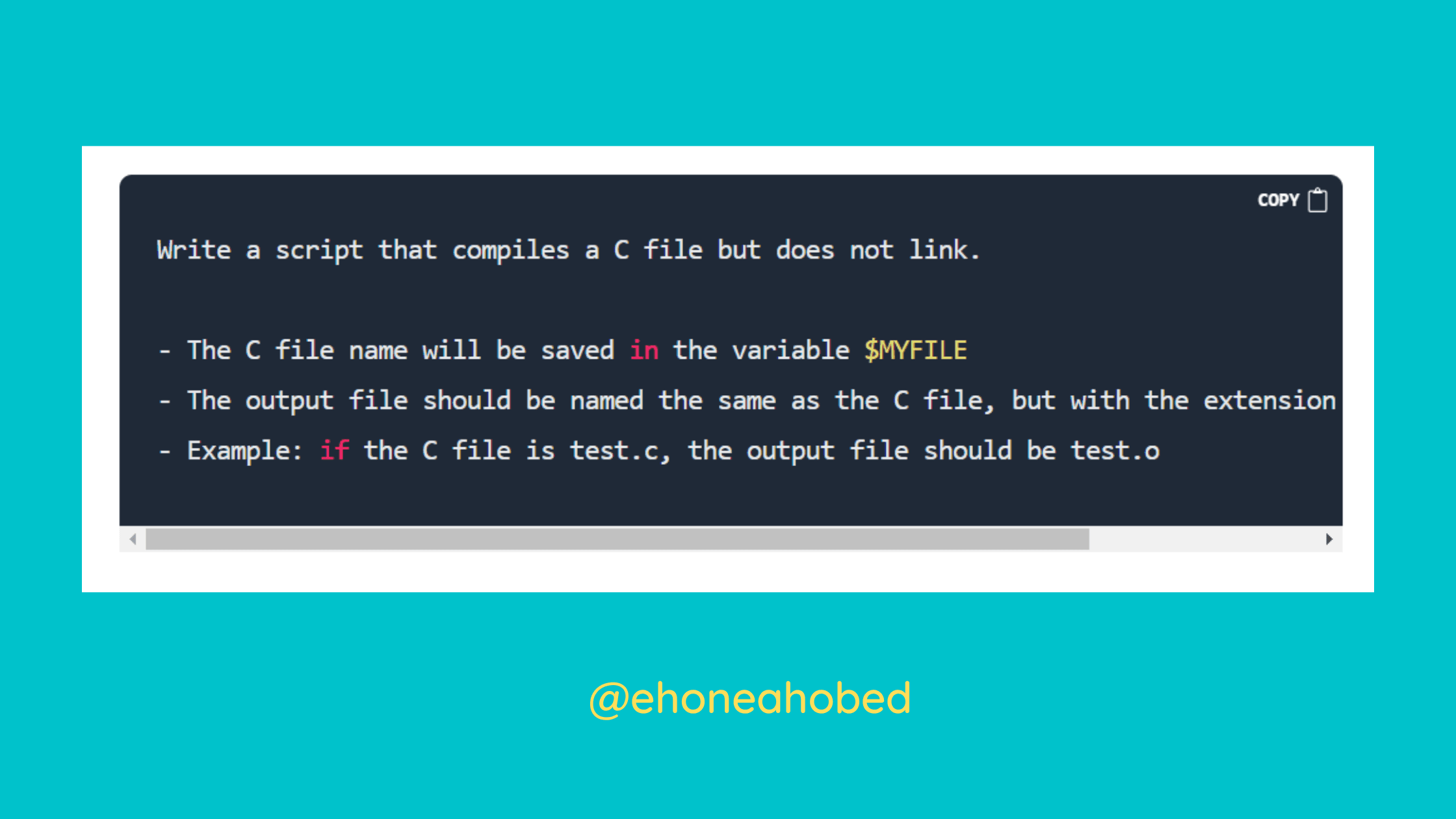 Write a script that compiles a C file but does not link