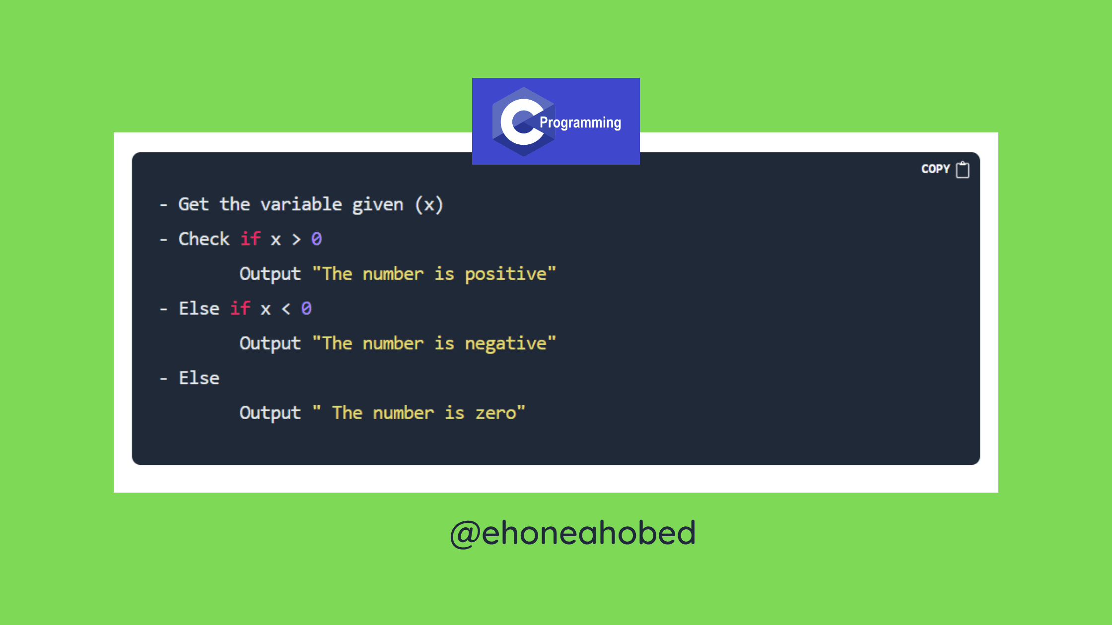 Write a C program that prints whether a given number is positive or negative