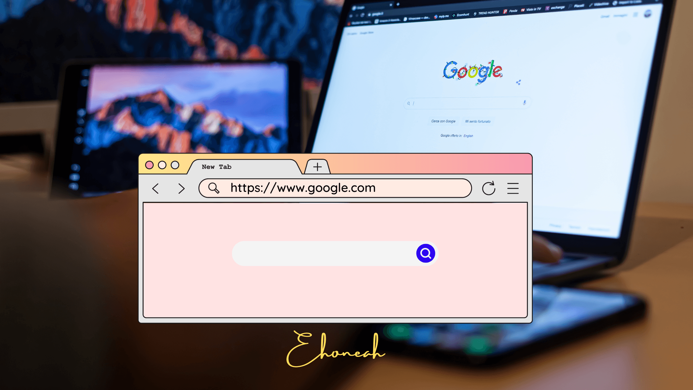 What happens when you type 'www.google.com' in your browser and press Enter